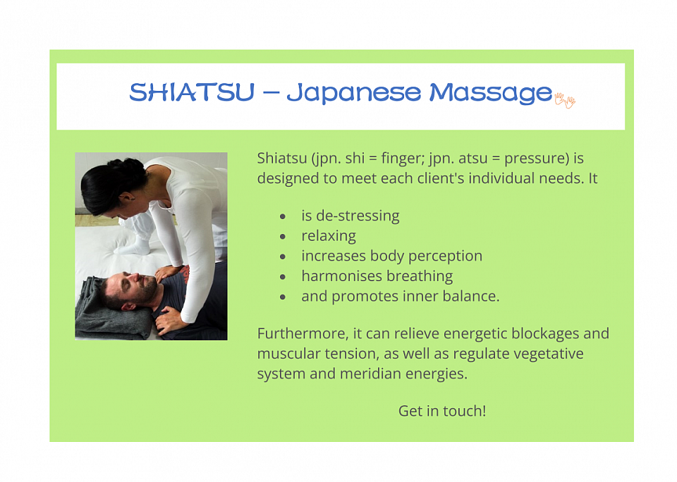 Shiatsu session. Relaxation.