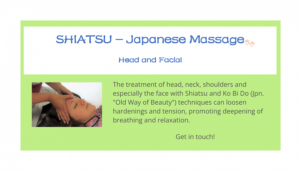 Shiatsu head and facial treatment.