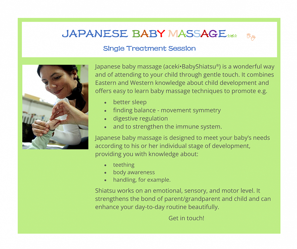 Japanese Baby Massage: aceki•BabyShiatsu®.