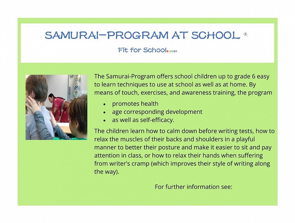 Samurai-Program - Fit for School.