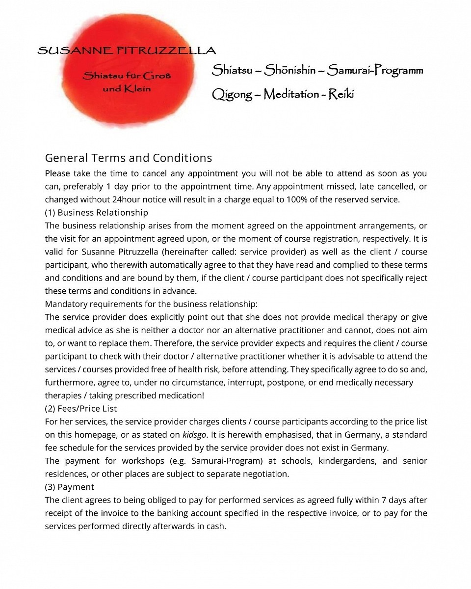 General Terms and Conditions p. 1.