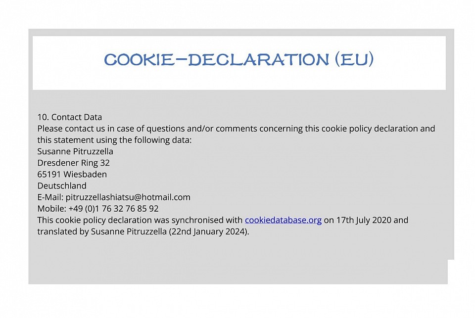 Cookies-Declaration p. 4.